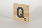 Preview: Holzbuchstaben Buchstabensteine Buche Q