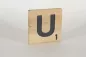 Preview: Holzbuchstaben Buchstabensteine Buche U