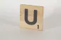 Preview: Holzbuchstaben Buchstabensteine Buche U