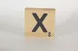 Preview: Holzbuchstaben Buchstabensteine Buche X
