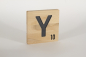 Preview: Holzbuchstaben Buchstabensteine Buche Y