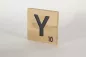 Preview: Holzbuchstaben Buchstabensteine Buche Y