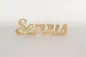 Preview: Holz Schriftzug Servus als Deko im Flur
