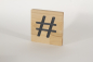 Mobile Preview: Holzbuchstaben Buchstabensteine Buche hashtag