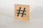 Preview: Holzbuchstaben Buchstabensteine Buche hashtag
