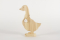 Mobile Preview: Ente aus Holz auf Sockel