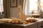 Preview: Ente aus Holz auf Sockel