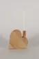 Preview: Herz aus Holz mit Kerzenhalter – romantische Tischdeko mit Kerzenlicht