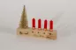 Preview: Stilvoller Kerzenhalter Advent aus Buche Holz – perfekte Weihnachtsdekoration