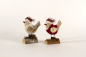 Mobile Preview: Weihnachtsvogel auf Stamm weiss rot klein