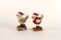 Preview: Weihnachtsvogel auf Stamm weiss rot klein