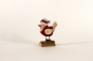 Mobile Preview: Weihnachtsvogel auf Stamm rot klein
