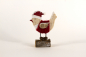 Mobile Preview: Weihnachtsvogel auf Stamm rot gross