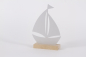 Mobile Preview: Segelboot aus Metall auf Holz maritim