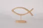 Preview: Natürlicher Christenfisch aus Holz als Wohnaccessoire