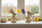 Preview: Hase aus Holz mit Reagenzglas Kiefernholz Dekoration für Frühling und Ostern