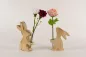 Preview: Hase aus Holz mit Reagenzglas Kiefernholz Dekoration für Frühling und Ostern