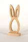 Preview: Buchenholz Hase Silhouette Tischdeko Ostern schlicht modern