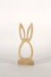 Mobile Preview: Osterhase aus Holz Silhouette Buche 19 cm