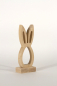 Mobile Preview: Osterhase aus Holz Silhouette Buche 19 cm