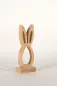 Preview: Osterhase aus Holz Silhouette Buche 19 cm