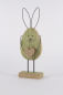 Mobile Preview: Hase aus Holz und Metall grün 30 cm