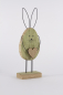 Mobile Preview: Hase aus Holz und Metall grün 30 cm