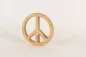 Preview: Dekoratives Peace-Zeichen aus Kiefernholz mit geflammter Struktur – Harmonische Wohnaccessoires