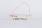 Preview: Handgefertigtes Holz‑Deko‑Schild Merry Christmas Vintage weiß‑rot‑grau