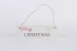 Preview: Handgefertigtes Holz‑Deko‑Schild Merry Christmas Vintage weiß‑rot‑grau
