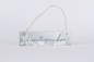Preview: Handgefertigtes Holz‑Deko‑Schild Winterzauber Vintage Design weiß‑grau
