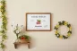 Preview: Wandbild aus Holz mit Farm Fresh Strawberries Motiv – Erdbeer Deko Landhausstil