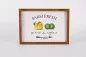 Preview: Wandbild aus Holz mit Farm Fresh Pears and Apples Motiv – rustikale Obst Wanddeko