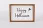Preview: Wandbild aus Holz mit Happy Halloween Motiv – herbstliche Wanddeko für Halloween-Party