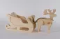 Preview: Weihnachtlicher Schlitten aus Holz mit Rentier – charmante Dekoration für Ihr Zuhause