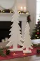 Preview: Weihnachtlicher Tannenbaum aus Holz in Weiß – stilvolle Tischdeko