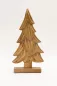 Preview: Tannenbaum aus Mangoholz – 40 cm hohe Weihnachtsdeko in natürlichem Braun für festliche Atmosphäre