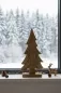 Preview: Tannenbaum aus Mangoholz – 40 cm hohe Weihnachtsdeko in natürlichem Braun für festliche Atmosphäre