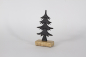 Mobile Preview: Tannenbaum aus Metall schwarz auf Holzsockel 23 cm