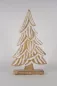 Preview: Tannenbaum aus Mangoholz weiß – 50 cm hohe Weihnachtsdeko für festliche Atmosphäre