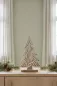 Preview: Eleganter Tannenbaum aus Mangoholz in Weiß – stilvolle Dekoration für Ihr Zuhause