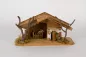 Preview: Krippenhaus aus Kiefernholz – 26 cm große Weihnachtskrippe, handgefertigt, festliche Dekoration für Ihr Zuhause