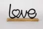 Preview: Schriftzug LOVE aus schwarzem Metall – moderne Deko für Wand oder Tisch