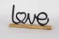Preview: Schriftzug LOVE aus schwarzem Metall – moderne Deko für Wand oder Tisch