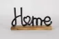 Preview: Moderner Schriftzug Home aus schwarzem Metall