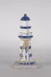 Preview: Blauer Leuchtturm aus Holz – maritime Dekoration für Wohnräume