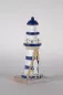 Preview: Blauer Leuchtturm aus Holz – maritime Dekoration für Wohnräume