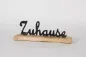 Preview: Dekorativer Schriftzug Zuhause Metall schwarz für Eingangsbereich