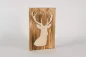 Preview: Rustikales Wandbild Hirsch aus Holz – nachhaltige Naturdeko für Zuhause und Terrasse