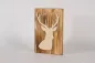 Preview: Rustikales Wandbild Hirsch aus Holz – nachhaltige Naturdeko für Zuhause und Terrasse